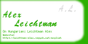 alex leichtman business card